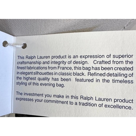 80s Ralph Lauren Polo Vtg Velvet Mini Bag Drawstring Gold Bullion NIB France - Picture 6 of 8